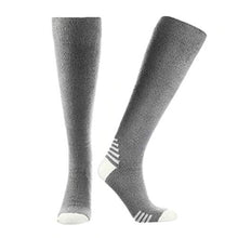 Load image into Gallery viewer, Doctor's Choice Men's Sleeping Socks, Light Cozy Compression Sock, 8-15 mmHg, with Soft, Warm, Fuzzy Features (Grey, Large) Men's Shoe Size 8-12; Women's Shoe Size: 10-13