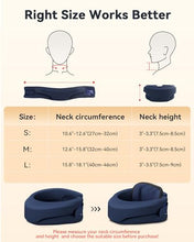 Load image into Gallery viewer, BETOVIN Heated Neck Brace Cervical Collar - Neck Support Brace with Heating Pad, Soft Foam Wraps Keep Vertebrae Stable and Aligned for Relief of Cervical Spine Pressure for Women & Men (S Size) Blue