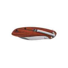 Load image into Gallery viewer, Elk Ridge Hunting 2 Piece Knife Set, Wood Handle, Fixed Blade and Folding Knife, 7.85" and 8.00" Overall Length, Includes Nylon Sheath, ER-SET111BN