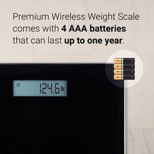 Load image into Gallery viewer, A&D Medical Digital Body Weight Scale - UC-352BLE - Bluetooth Bathroom Weight Machine, Syncs with A&D Heart Track App - 450lb (200kg) - Batteries Included, Black