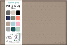 Load image into Gallery viewer, PetHappily Dog Food Mat - Raised Edges Dogs Mat for Food and Water Prevent Spill, Waterproof Cat Food Mats Protect Floors, Easy Clean Dog Bowl Mats for Food and Water, Silicone Pet Food Tray