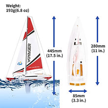 Load image into Gallery viewer, PLAYSTEAM Voyager 280 RC Controlled Wind Powered Sailboat in Red - 17.5" Tall