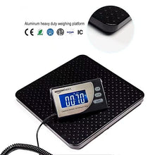 Load image into Gallery viewer, Amazon Basics Digital Shipping Postal Scale with Tare Function, Heavy Duty Weighing Platform, 660 lb Capacity, 1 Ounce Readability, Portable, Black