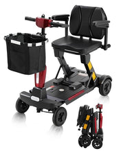 Load image into Gallery viewer, Ecomobi Light Weight Mobility Scooter for Seniors & Adults, 12–30 Mile Range, Foldable Airline Approved Portable 4 Wheel Motorized Scooter with Removable Lithium Battery, 300 lb Capacity, Ultra Red