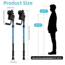 Load image into Gallery viewer, FUSHIDE Forearm Crutches for Adults, 3-Angle Adjustable Arm Crutches for Walking, Ergonomic Crutches for Men or Women, Disabled(1Pair)