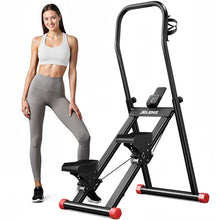 Load image into Gallery viewer, Stair Stepper for Home Gym Exercise, Compact Folding Cardio Exercise Climber for Full-Body Workout,-Black