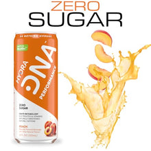 Load image into Gallery viewer, HYDRADNA- Clean Performance Drink, Zero Sugar | For Natural Fuel, Alertness, Boost, Stamina,120 mg Organic Caffeine, Natural Flavors, Zero Sucralose, Clean Ingredients (12 Pack) (12 Pack, Peach)
