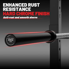 Load image into Gallery viewer, 7FT Olympic Barbell 45 lb Barbell 2 INCH 1000lbs Capacity Olympic Bar with Moderate Knurling-Silver and Black