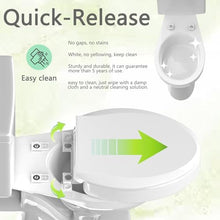 Load image into Gallery viewer, Aünsffer Raised 2.91'' Toilet Seat Elongated, Toilet Seat Riser for Elderly, Soft Close & Quick Release, Oblong 18.5inch Compatible Size, PP Material, 2 Years Support