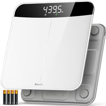 Load image into Gallery viewer, Ovutek Scale for Body Weight, Highly Accurate 450lb Digital Bathroom Scales for People, Automatic Weighing Machine for Baby, Pet, Light Items, Large LED, Sturdy and Durable Base, White