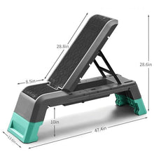 Load image into Gallery viewer, leikefitness Exercise Step Platform, Multifunctional Aerobic Deck with Cord and Adjustable Dumbbell & Weight Bench, Fitness Equipment for Workout Home Gym, GM5821 (Black)