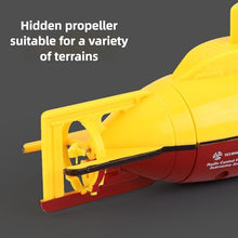 Load image into Gallery viewer, Tsiodot Mini RC Submarine Waterproof Remote Control Boat Underwater Diving Fish Tank Toy Yellow)