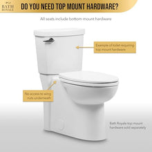 Load image into Gallery viewer, Bath Royale Soft Close Toilet Seat Round with Lid BR500-00 White, Comfortable, Durable, Sturdy, Stain-Resistant and Easy to Clean, Fits All Toilet Brands, Executive Series