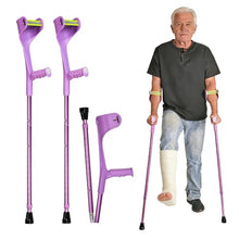 Load image into Gallery viewer, Uoieeong Forearm Crutches for Adults, 10-Level Adjustable & Foldable - Lightweight Aluminum Crutches