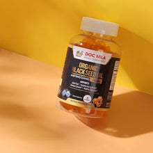 Load image into Gallery viewer, Doc Mila Organic Black Seed Oil Gummies 1500mg - Black Seed Oil Softgels Capsules with Honey, Pineapple Flavor - Gluten Free, Soy Free & Non-GMO