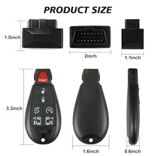 Load image into Gallery viewer, Key fob, Keyless Entry Remote Key Fob Replacement Tool Kit for Chrysler Town and Country Dodge Caravan 2008-2016, 7bottons M3N5WY783X, IYZ-C01C