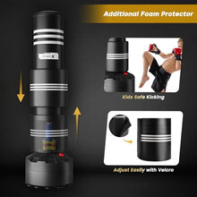 Load image into Gallery viewer, Dripex Freestanding Punching Bag, Heavy Punch Bag with Stand for Adults Teens, Men Standing Kickboxing Bag with Foam Protector, Suction Cup Base for Home Gym Office MMA Boxing Training