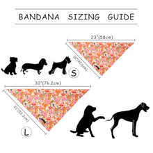 Load image into Gallery viewer, ARING PET Floral Dog Bandanas, Flower Leaf Triangle Scarf for Small Medium Large Boy Girl Dogs-Size S