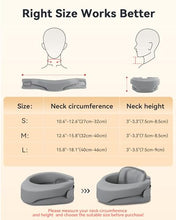 Load image into Gallery viewer, BETOVIN Heated Neck Brace Cervical Collar - Neck Support Brace with Heating Pad, Soft Foam Wraps Keep Vertebrae Stable and Aligned for Relief of Cervical Spine Pressure for Women & Men (L Size) Grey