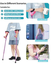Load image into Gallery viewer, Forearm Crutches for Adults Have Elastic Crutches Padding for The Elbow+Hand Padding, Increases Walking Comfort