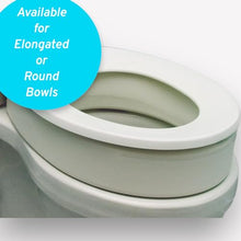 Load image into Gallery viewer, Essential Medical Supply Toilet Seat Riser for Elongated Bowl with 3.5" Rise - 19 x 14 x 3.5 Inch, Elevating and Raising Toilet Seat for Seniors, Adults and The Elderly with 300lb Weight Capacity