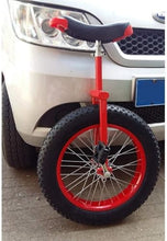 Load image into Gallery viewer, Single Wheel Unicycles 20/24 Inch Wheel Unicycle for Kids Adults Beginner Teen, Comfort Saddle Seat Non-Slip Extra Thick Tires, red(24 Inch)