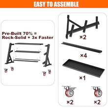 Load image into Gallery viewer, CHICAURA 3 Tier Dumbbell Rack with Lockable Wheels, 1200LBS Rolling Weight Rack