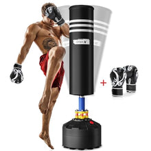 Load image into Gallery viewer, Dripex Freestanding Punching Bag 69''- 182lb Heavy Boxing Bag with Stand for Adult Youth - Men StandingBoxing Bags for Home Gym, with Gloves