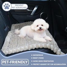 Load image into Gallery viewer, Dog Car Seat Waterproof Bed Cover Non-Slip Car Back Seat Soft and Comfortabl Pet Bed Mat Car Blanket for Travel Backseat Extender Seat Covers Dog Bed for Cars Trucks and SUVs (Brown Cover 23.6” x 51”)