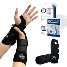 Load image into Gallery viewer, Doctor Developed Wrist Brace - Wrist wrap for Carpal Tunnel Arthritis,Tendonitis, Hand Support - Ideal for Fitness, Weightlifting - Handbook included (2 Pack, Carpal Tunnel)