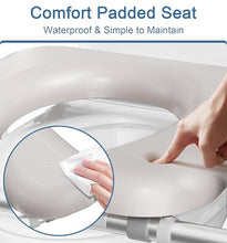 Load image into Gallery viewer, Soundfuse Toilet Seat Riser for Seniors, FSA HSA Eligible Raised Toilet Seat with Handles