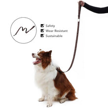 Load image into Gallery viewer, Soft Leather 4ft Dog Collar and Leash Set,Stylish 4ft PU Leather Dog Training Leash, Adjustable Durable Pet Collars with Quick Release Buckle for Large Dogs,Medium Dogs,Mocha