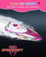 Load image into Gallery viewer, Fullware Spider Hero RC Boat, 2.4GHz Remote Control Boat with LED Lights for Kids, Pool Toy (Spider Girl)