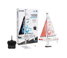Load image into Gallery viewer, PLAYSTEM Voyager 400 RC Controlled Wind Powered Sailboat in Red - 26" Tall