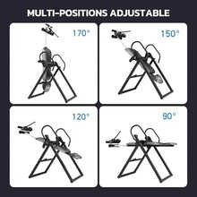 Load image into Gallery viewer, YOLEO Inversion Table for Back Pain 2026 Foldable Inversion Table w/Removable Lumbar Pad, Reversible Ankle Holders, Easy Assembly (Silver)