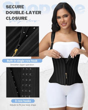 Load image into Gallery viewer, SHAPSHE Waist Trainers Corset Waist Cincher Sport Girdles for Women -Black XL