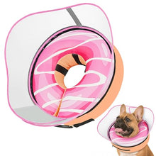Load image into Gallery viewer, Supet Raised Inflatable Dog Cone After Surgery - Adjustable Recovery Donut Collar with Removable Shield to Stop Licking Wounds & Protect Stitches - Soft Dog Cone Alternative for Medium Dogs (Pink,M)
