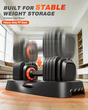 Load image into Gallery viewer, Rendpas Adjustable Dumbbells Set of 2, 1-Sec Adjustable Weights Dumbbells Set, 10 in 1 Dumbbell Set with Anti-Slip Texture Handle, Weight Set For Home Gym Suit both Men and Women