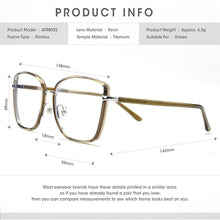 Load image into Gallery viewer, DOERAYMI Blue Light Glasses-Fashion Square Eyeglasses,Anti UV Ray & Blue Light Glasses for Woman/Men