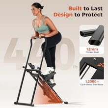 Load image into Gallery viewer, Sportneer Foldable Stair Stepper for Home Gym, Adjustable Resistance, Vertical Climber with Handlebar