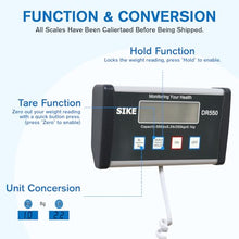 Load image into Gallery viewer, SIKE Digital Physician Scale, Medical Floor Scale for Body Weight, 550 lb Limit Professional Weight Scale, Portable Easy to Read Digital Display, Heavy Duty, Pound & KG Settings, 12.5" x 12" Platform