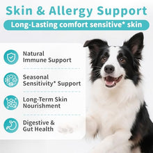 Load image into Gallery viewer, POPPAW Dog Allergy Relief Soft Chews - Immune Supplement for Seasonal Allergies - Support Paw Licking & Itch Relief, Skin & Gut Health with Probiotics, Omega-3 - Chicken Flavor, 90 Count
