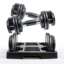 Load image into Gallery viewer, CAP 12.5 lb Pair ADJUSTABELL Adjustable Dumbbell with Contoured Full Rotation Handle, Honeycomb Design, Chrome