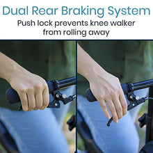 Load image into Gallery viewer, Vive Mobility All Terrain Knee Scooter Walker for Foot Injuries - Adult Broken Leg Crutch Cart Roller for Surgery, Broken Foot, Ankle Injury - Kneeling Rolling Steerable Seated Wheel Scooter Aid