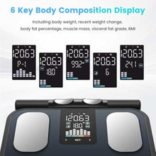 Load image into Gallery viewer, CLORIS 8 Electrodes Digital Smart Scale FSA&HSA Eligible for Body Weight Fat Accurate BMI Muscle Mass Body Composition Measurement Health Analyzer with App Bluetooth