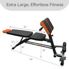 Load image into Gallery viewer, FITKS360 Roman Chair Hyperextension Bench-Adjustable Weight Bench 800LBS– Multi-Functional Full Body Workout Equipment: Hamstrings & Lower Back – Foldable Multi-Purpose Workout Equipment for Home Gym