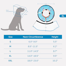 Load image into Gallery viewer, Sponge Dog Cone Collar, Dog Donut Collar After Surgery with Clear Shield, Adjustable Soft Cone for Dogs to Stop Licking-Comfy Cone for Large Medium Small Dogs (DonutBlue,XL)