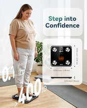 Load image into Gallery viewer, YUHUO Smart Scale for Body Weight, 4-Electrode BIA Body Composition Scale with High Precision, Large LED Display, Digital Bathroom Scale for BMI, Body Fat, Muscle Mass, 18 Metrics Sync APP, 400lb