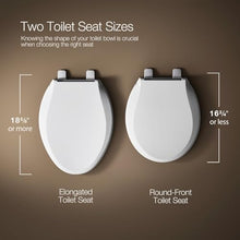 Load image into Gallery viewer, Contoured Seat with Grip-Tight Bumpers, Quick-Attach Hardware, No Slam Toilet Seat, White