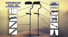 Load image into Gallery viewer, Ergobaum Dual Underarm Crutches for Adults (1 Pair-2 Units) NSN Military Certified, Triple Shock Absorption